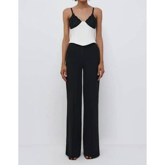 NEW JONATHAN SIMKHAI kassandra stretch bootcut pant in black - Picture 2 of 4